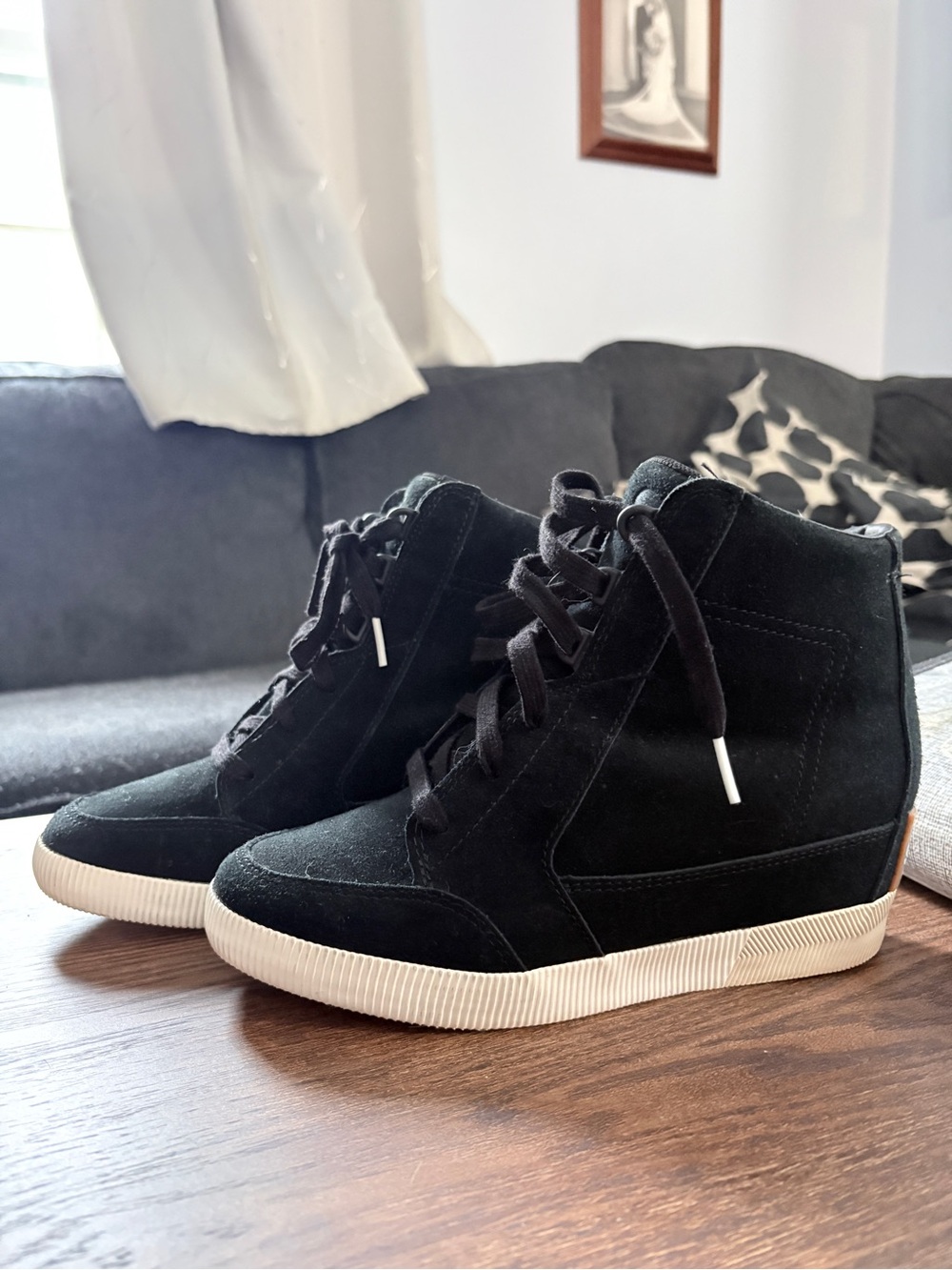 Sorel Black Out N About Wedge Sneakers
